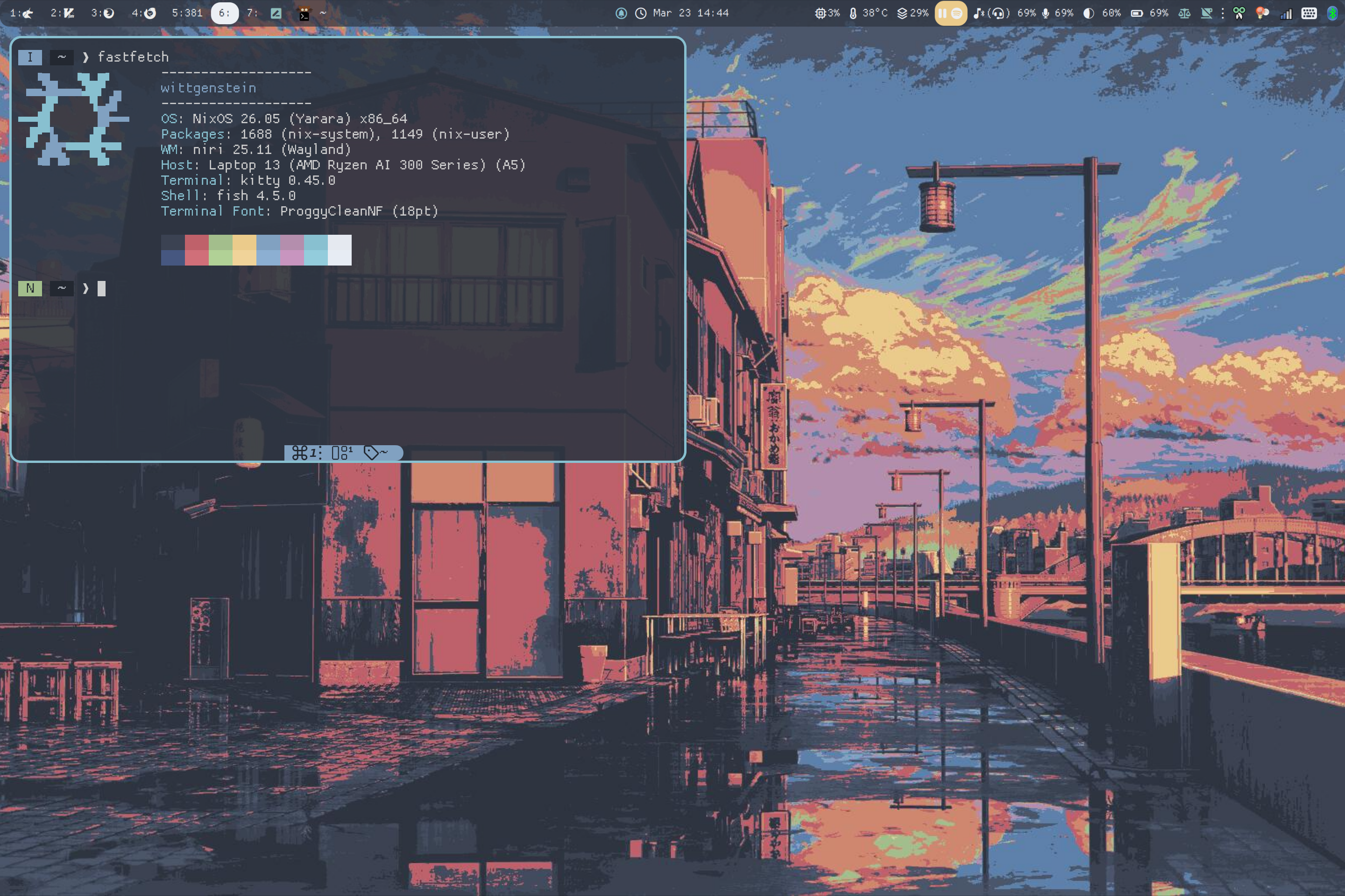my Framework 13 running NixOS with Niri