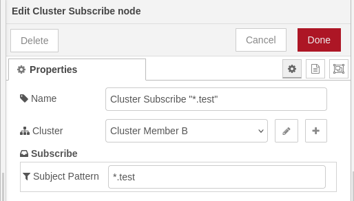 Cluster Subscribe Node