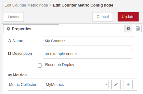 Counter Metric Config