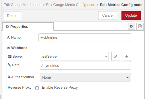 Metrics Config