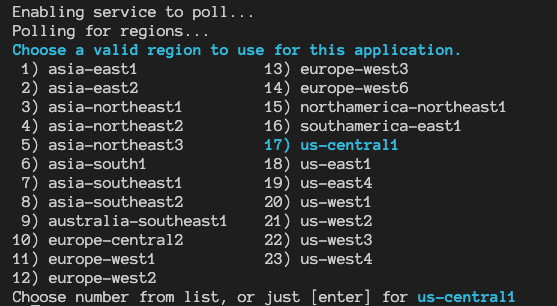 UI for Region Selector