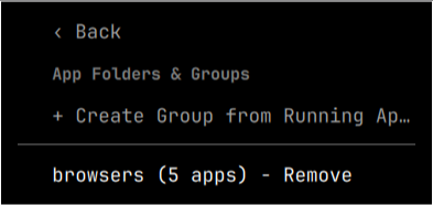 App Folders &amp; Groups Settings