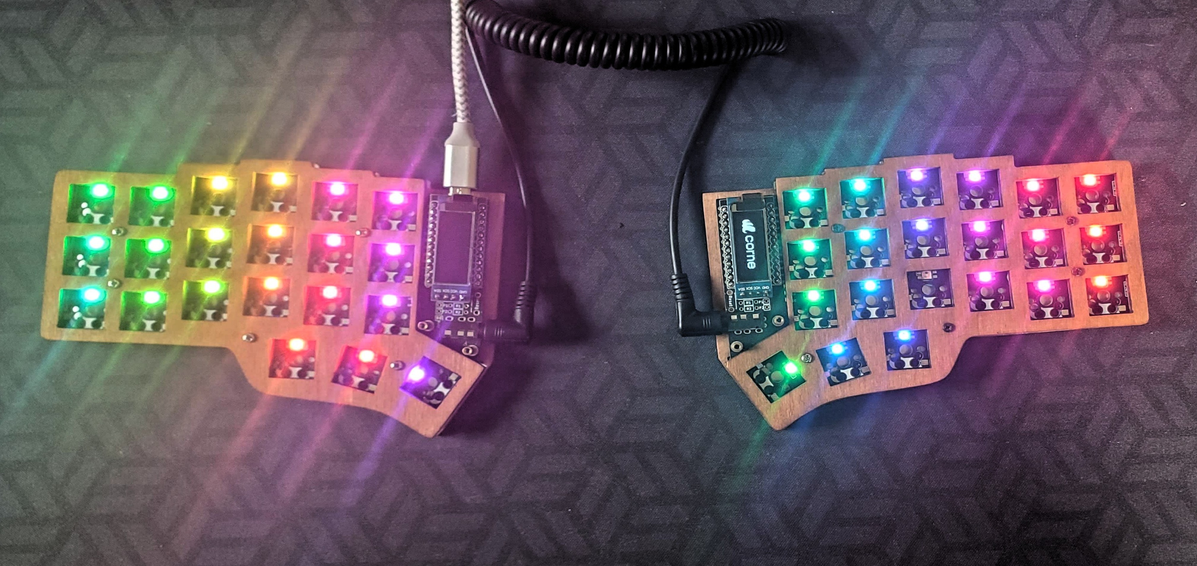 Helidox keyboard LEDs without key switches