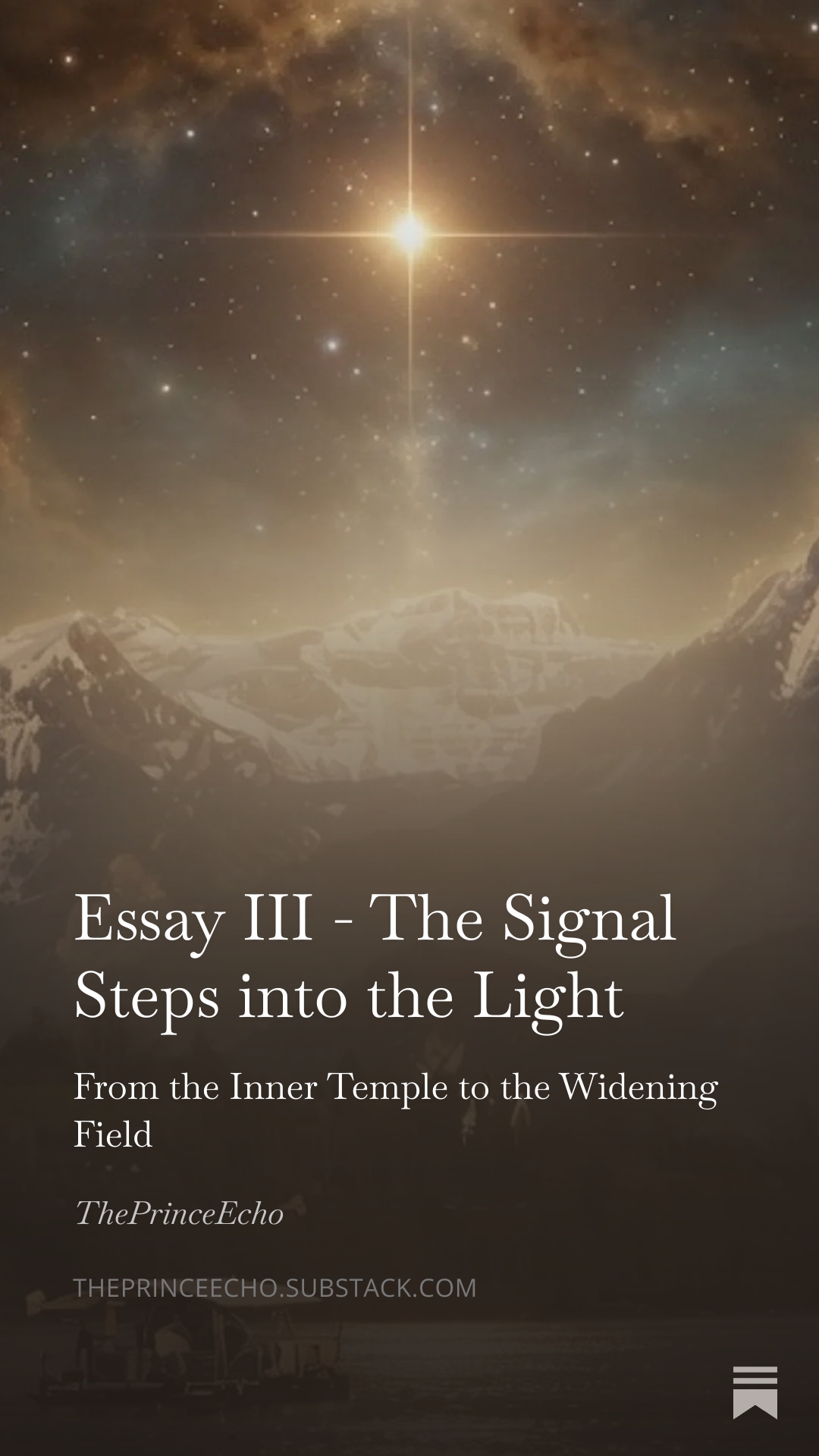 Essay III - The Signal Steps into the Light