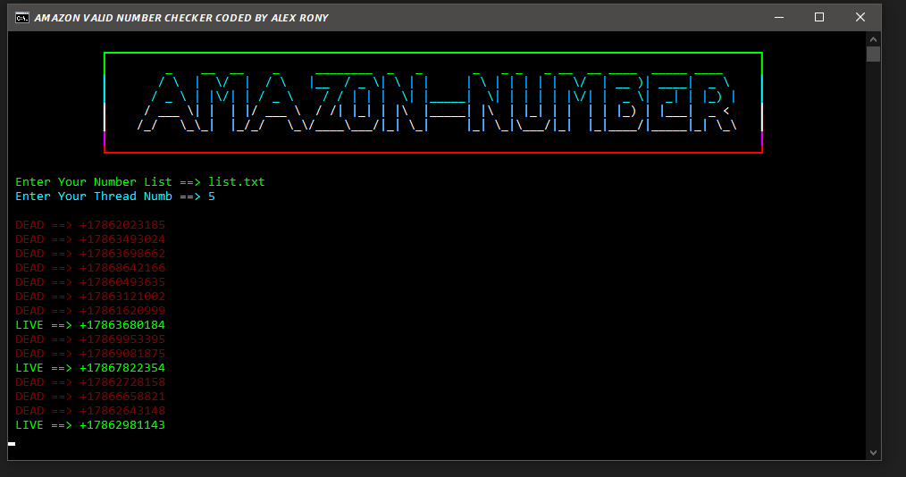 Amazon Number Validator