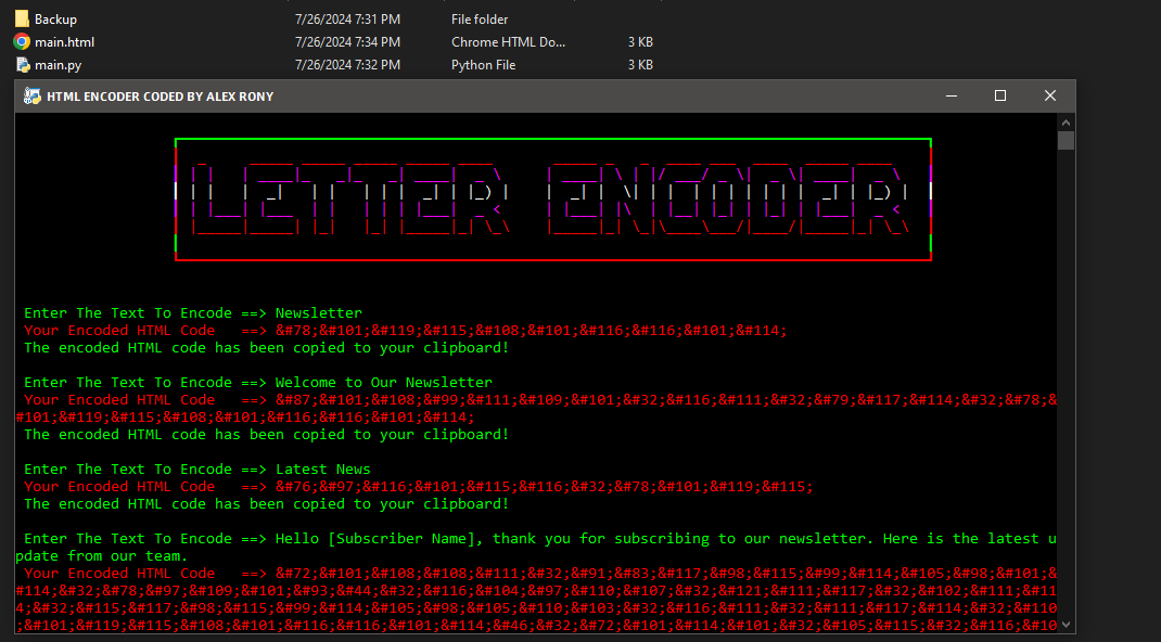GitHub - thepythoncode97/HTML-Encoder: This tool provides HTML encoding ...
