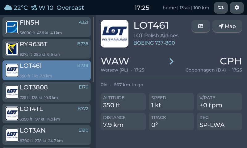 flight details