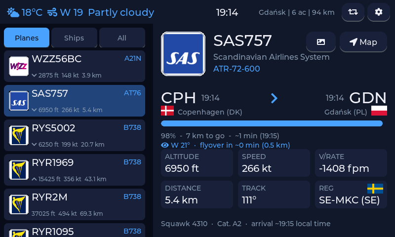 esp32flight on the ESP32 board