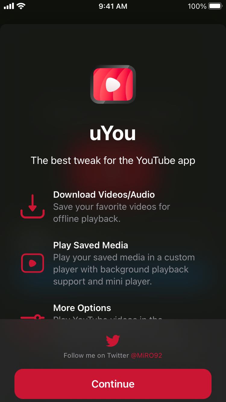 Screenshot 1 of uYouPlus