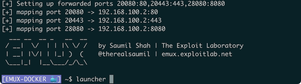 EMUX Launcher Command EMUX Launcher Command