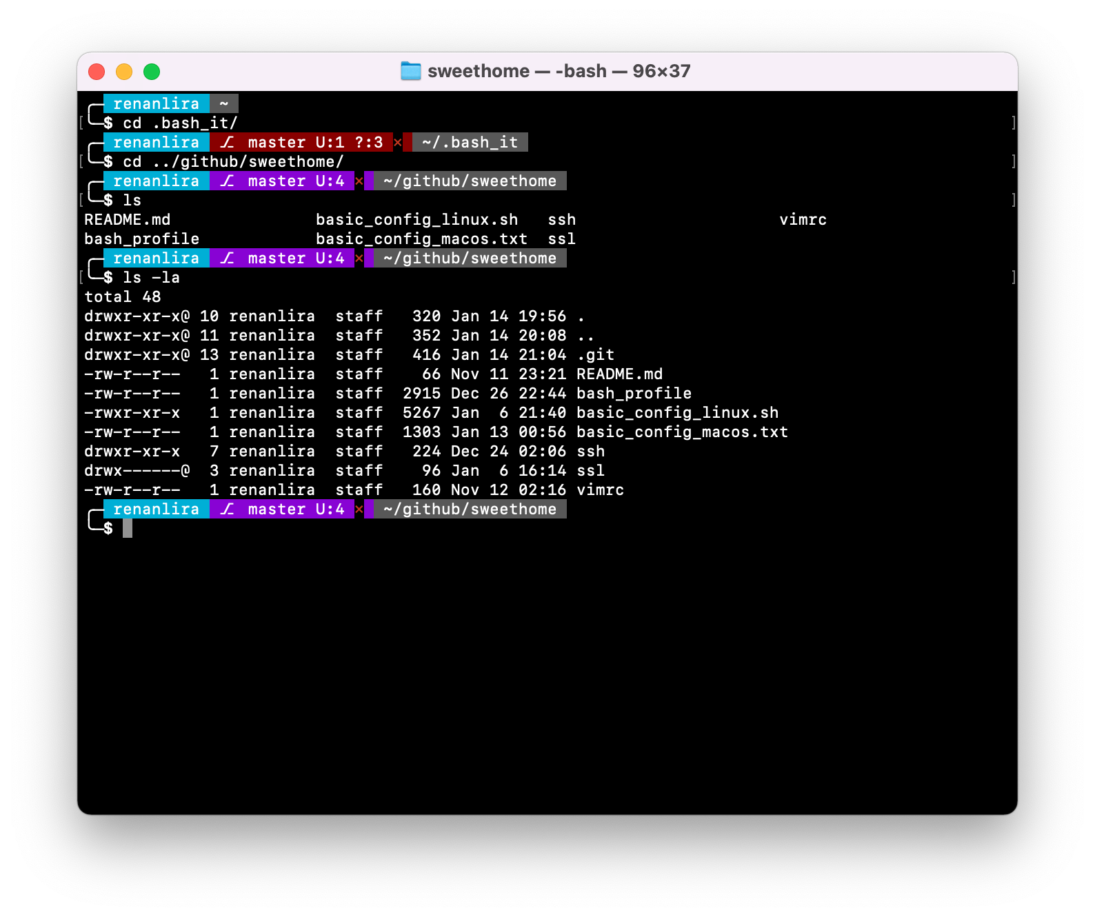 GitHub - therenanlira/bash-it-themes: bash-it theme · GitHub