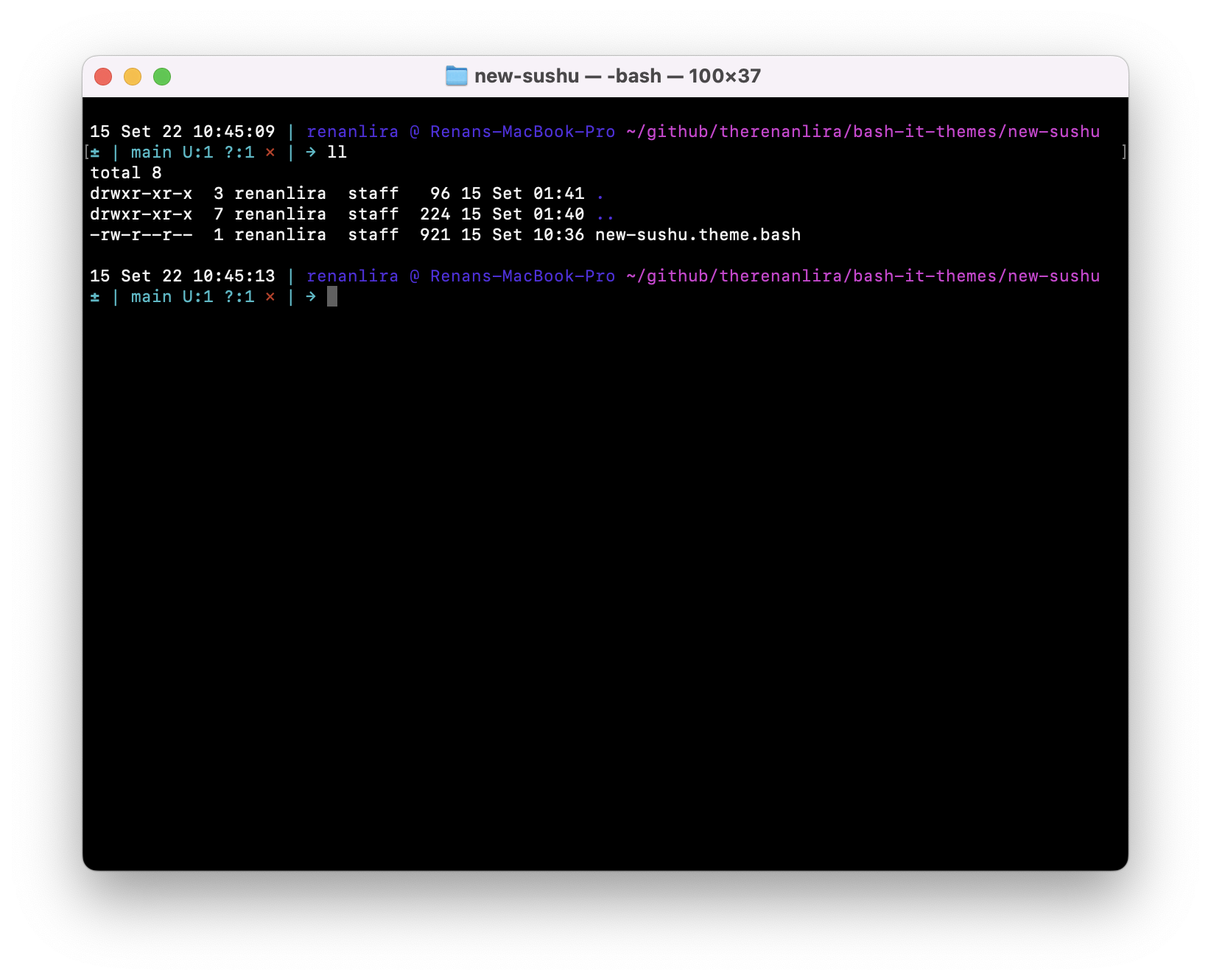 GitHub - therenanlira/bash-it-themes: bash-it theme · GitHub