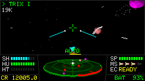 Red hit arc on the scanner rim
