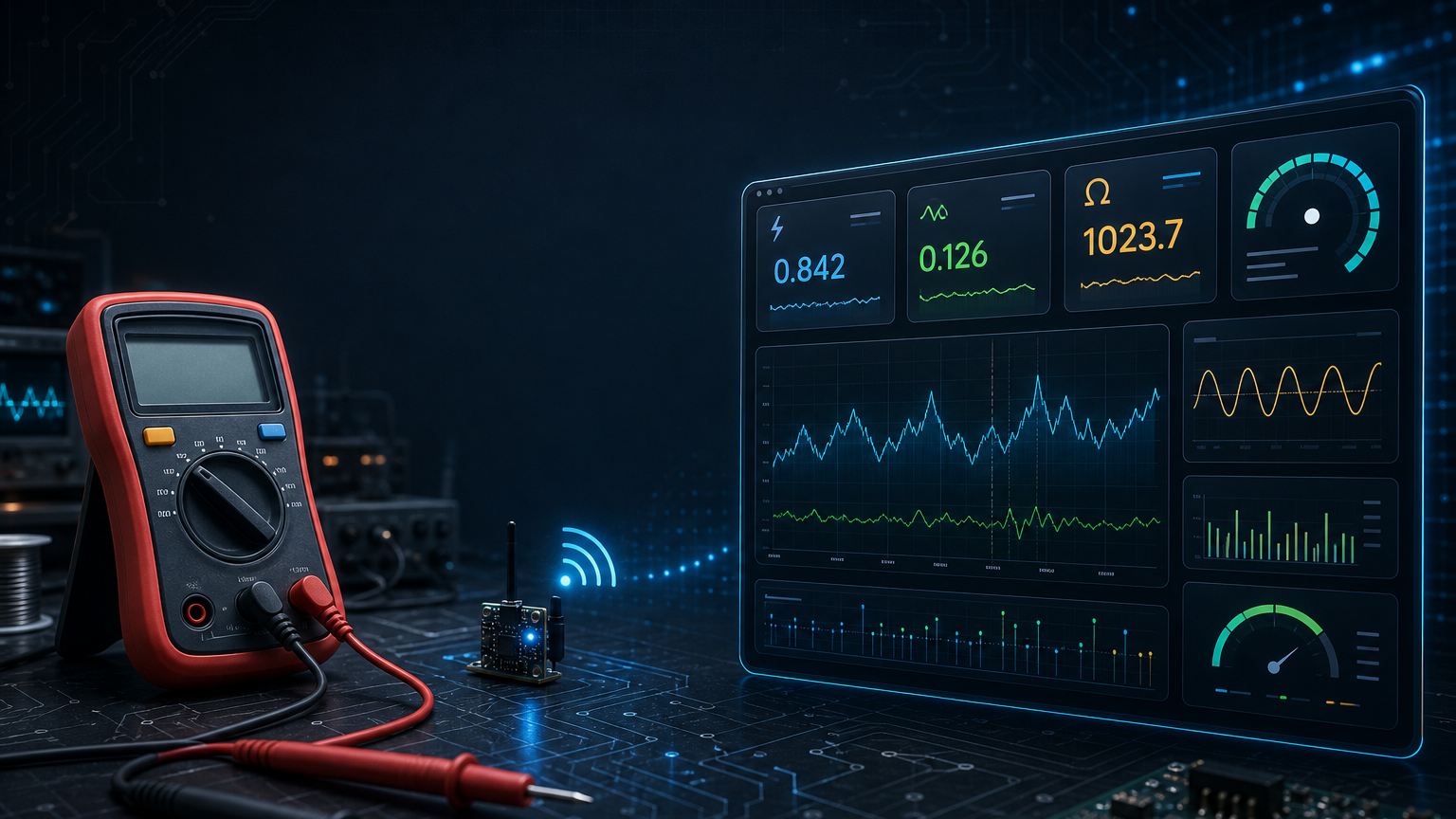UT33C+ Wireless Multimeter Dashboard header