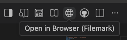 Editor-title command: Open in Browser