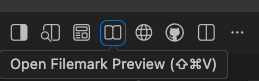 Editor-title command: Open Filemark Preview