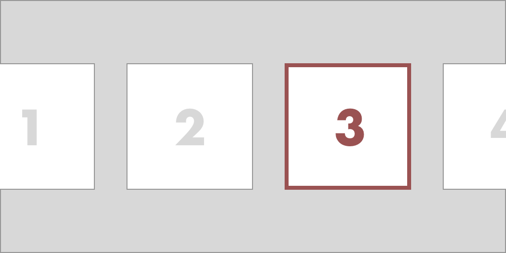 Viewport when the third element is focused, but where half of the fourth element is exposed