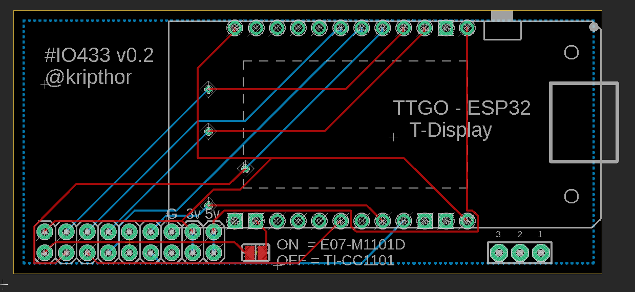 IO433 3D case with battery