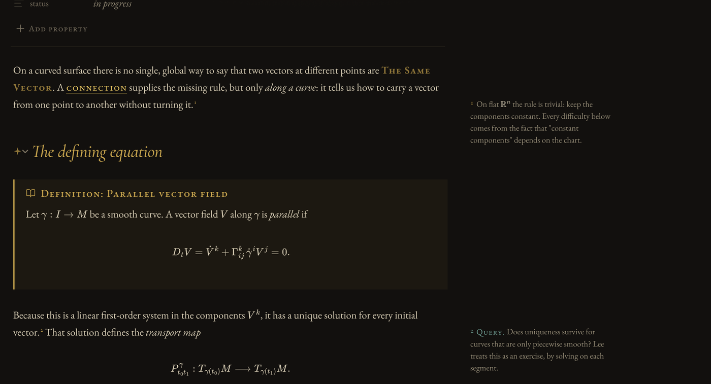 Sidenotes in Live Preview with the Istari theme