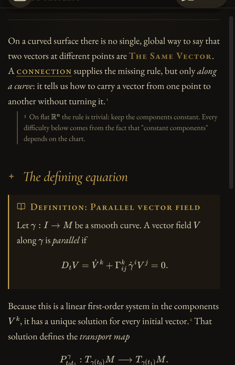 On a phone, a sidenote opened in place under its paragraph