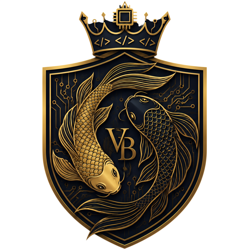 Black and gold personal crest of Vlad Bogatyrev