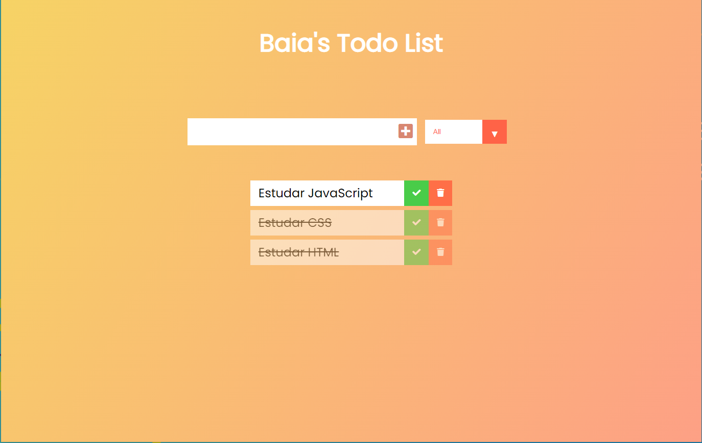 todo list app