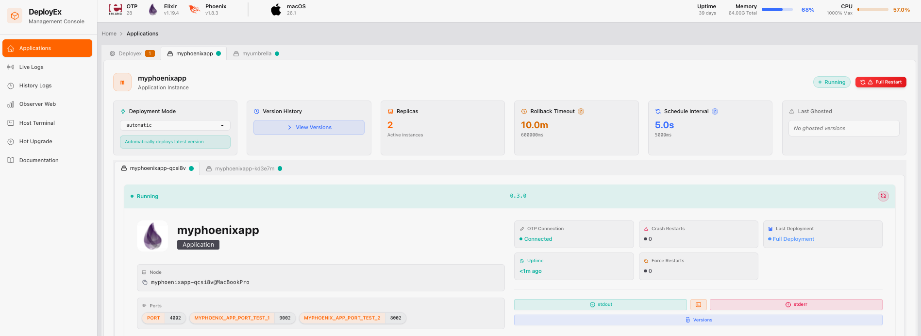 Deployex Monitoring