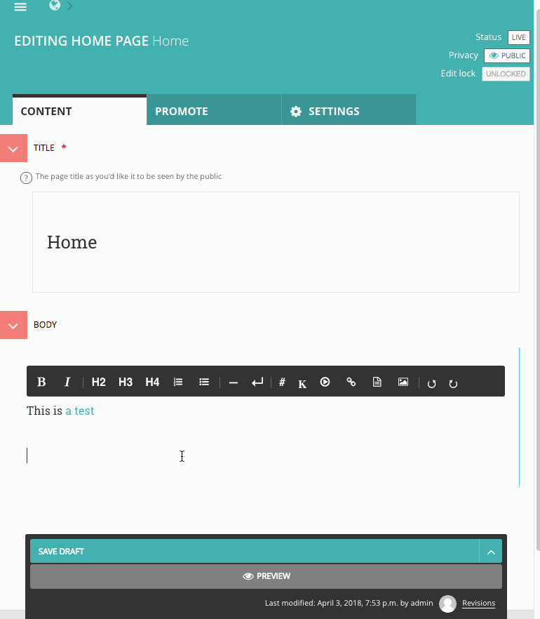 GIF of the implementation