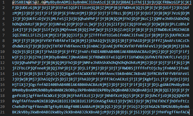 Encrypted script