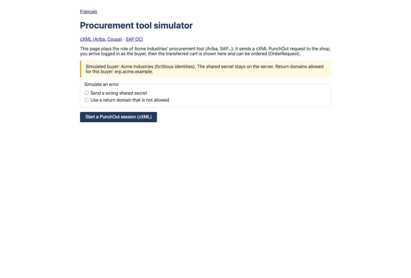 procurement simulator (cart transfer)