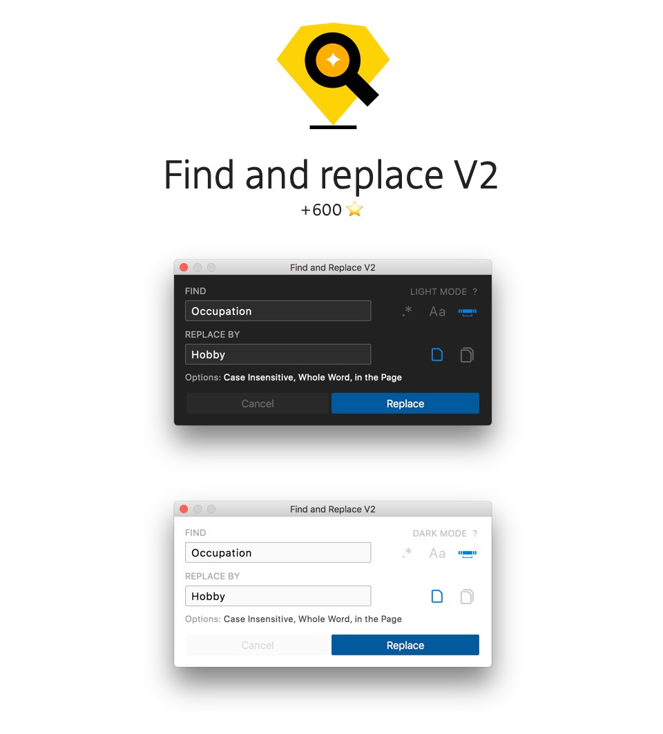 Find and Replace (text) for Sketch