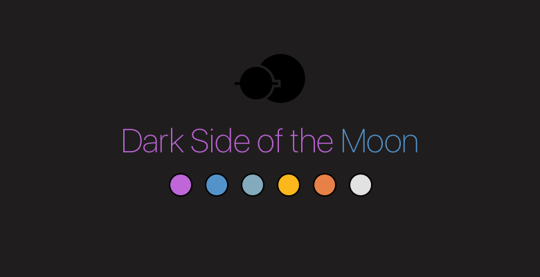 Dark Side of the Moon is a Peaceful dark syntax theme for Atom.