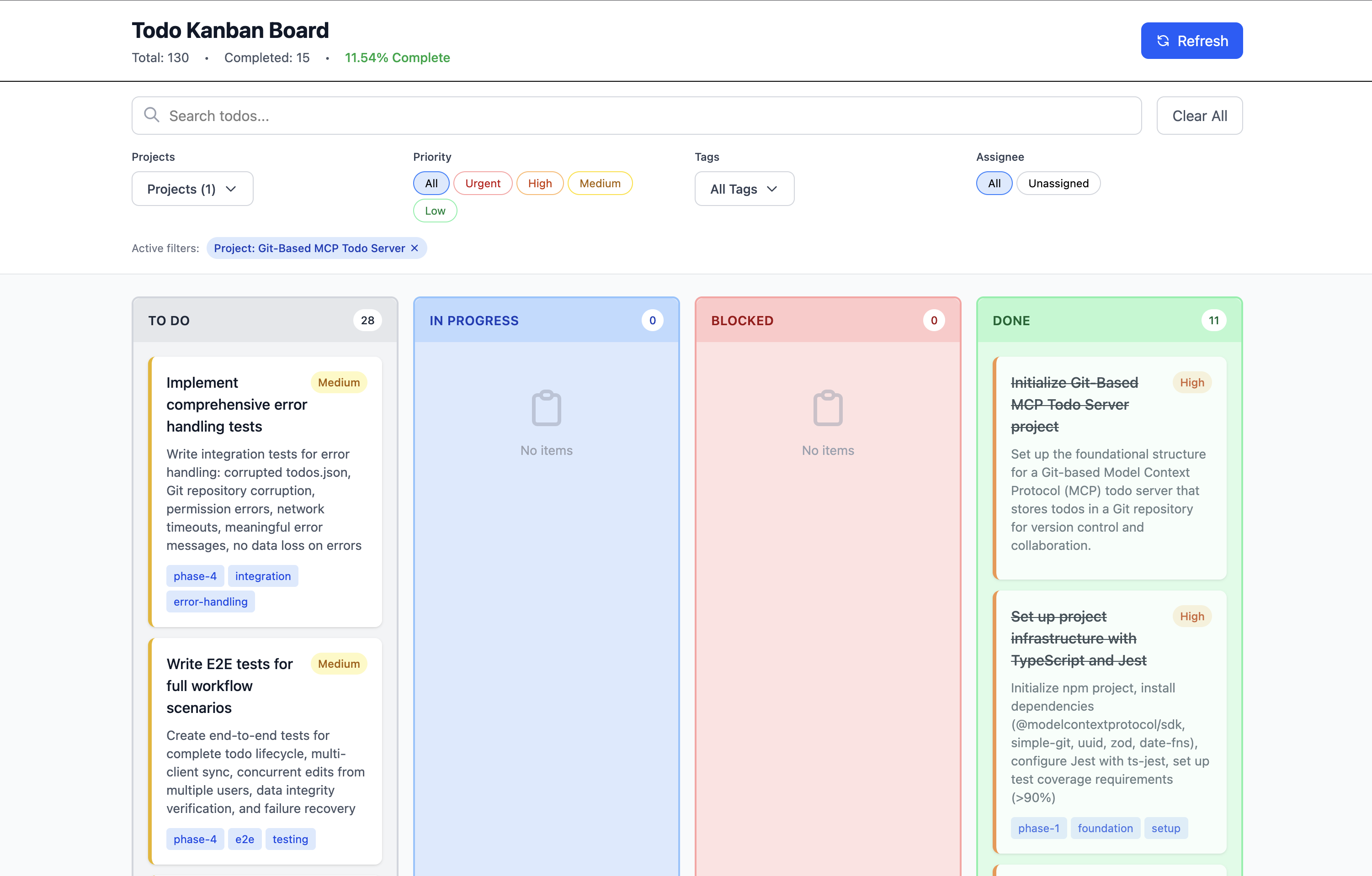Kanban Board Screenshot