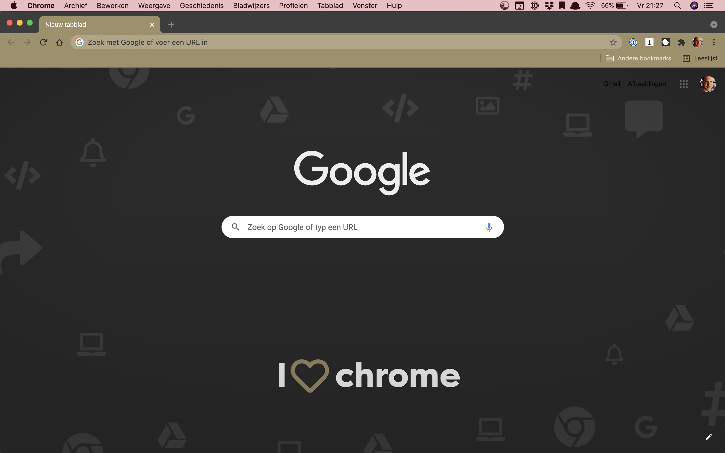 Drops of Gold color Theme for Google Chrome