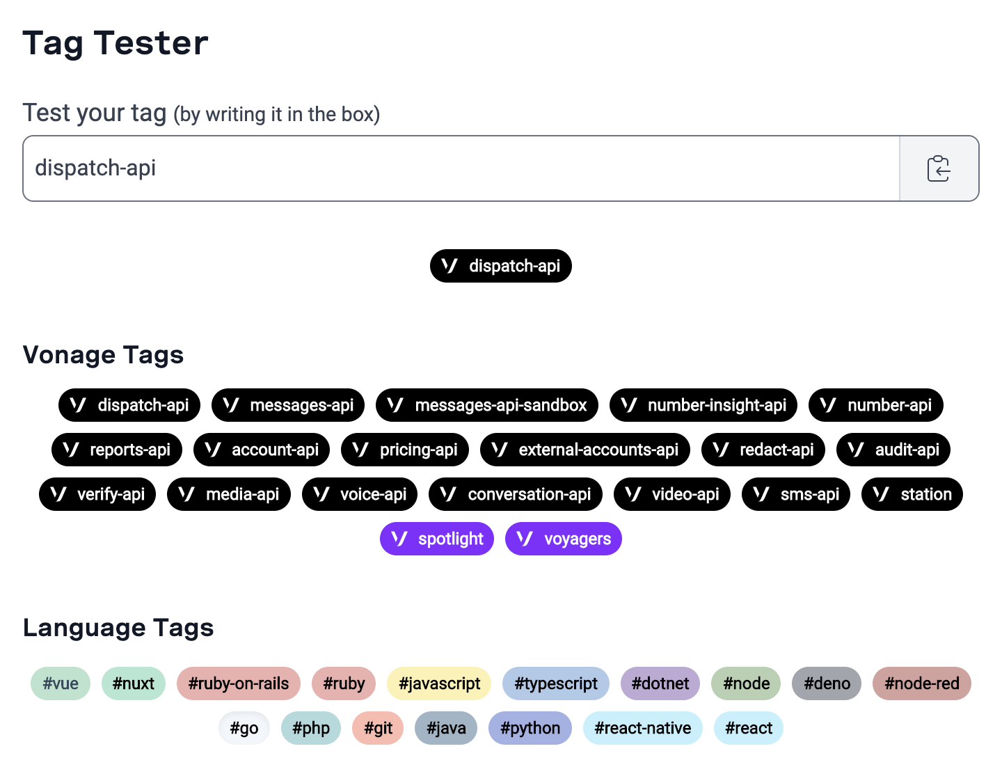 Tag Tester