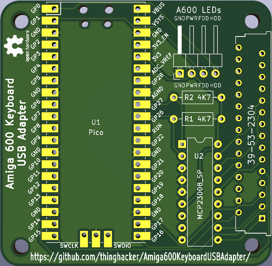 Amiga600KeyboardUSBAdapter, from the project README