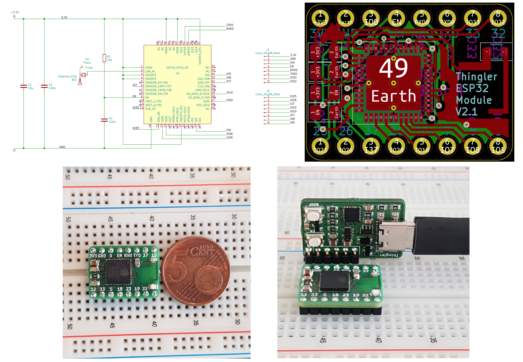 Esp32-pico module, from the project README