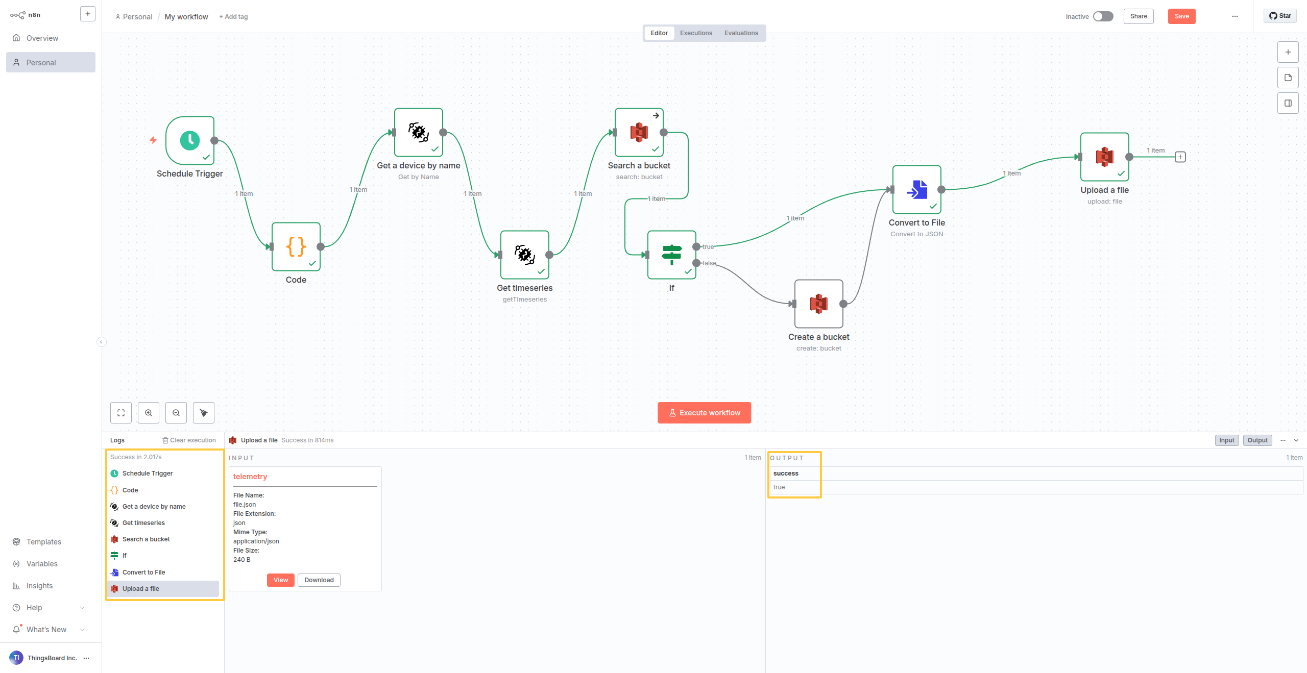 Daily telemetry export