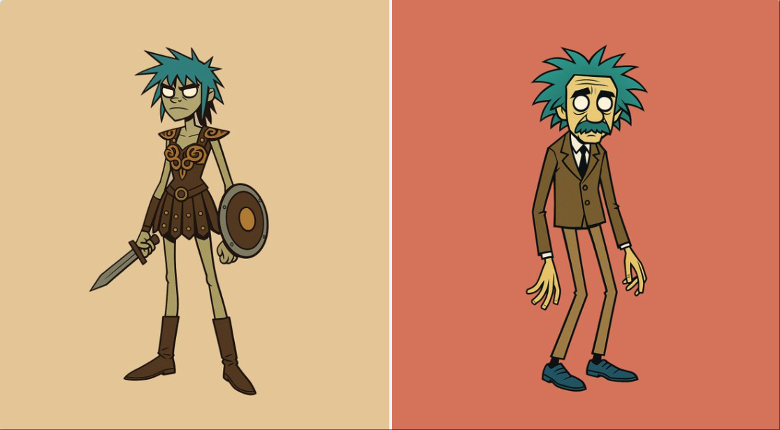 A Gorillaz-style Character Portrait Using The Nano Banana