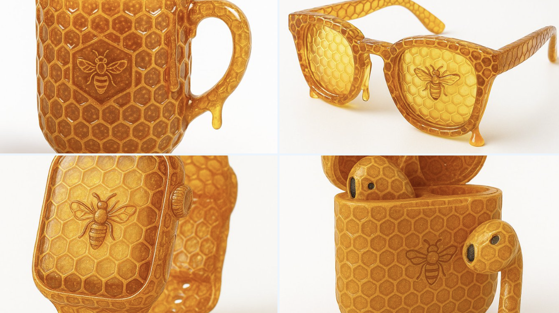 A Transparent Honeycomb Logo Transformation