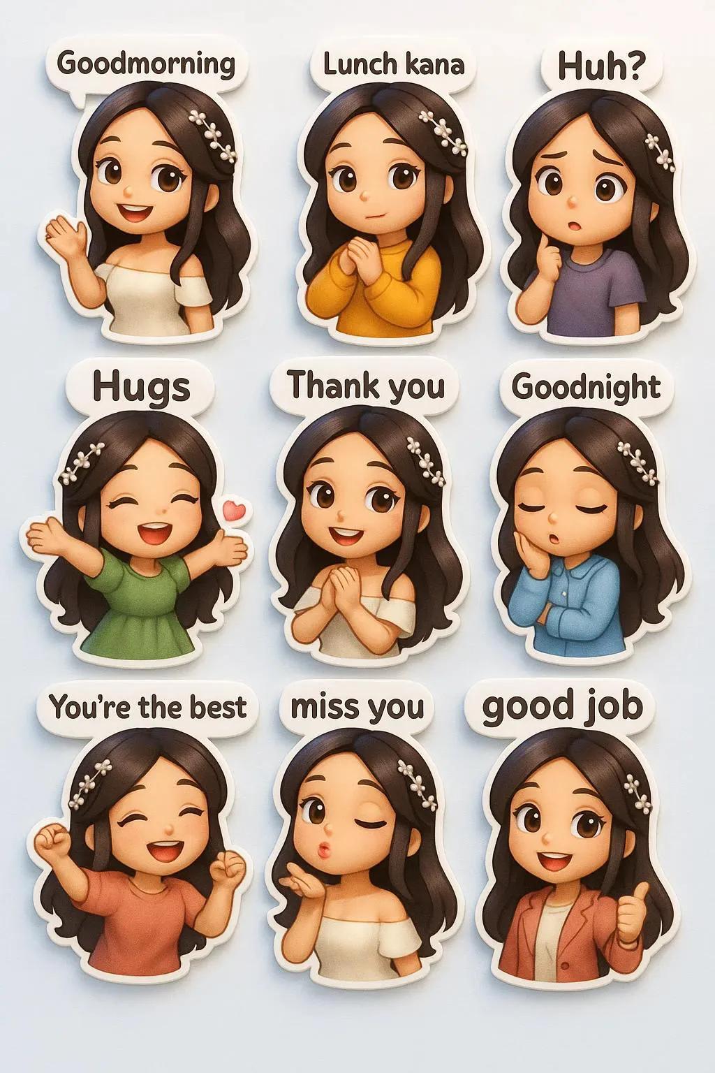 Vibrant Chibi Stickers