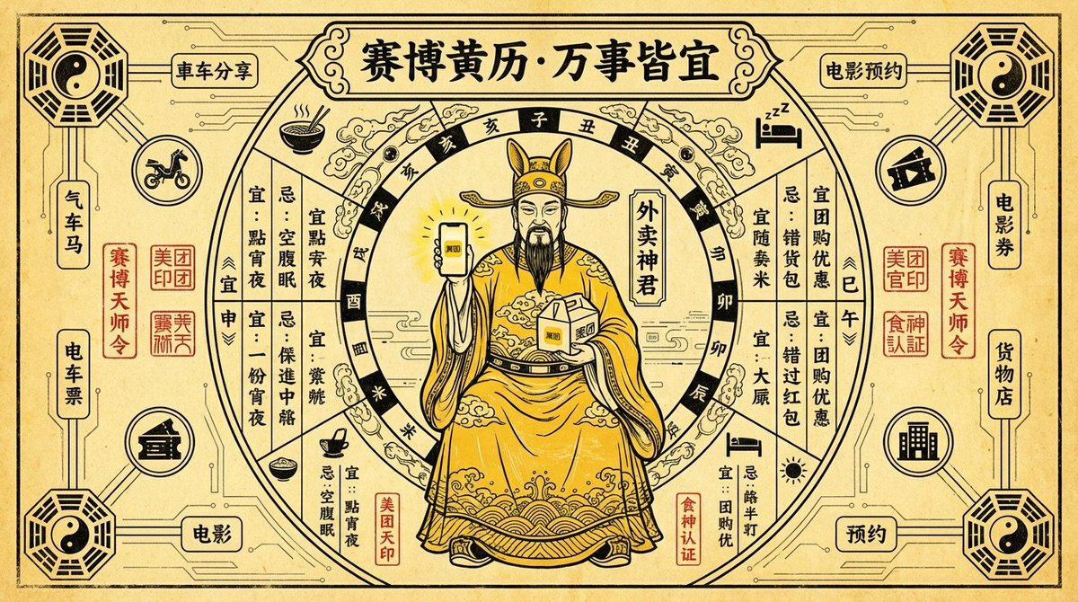 Craft A Futuristic Daoist Calendar Poster