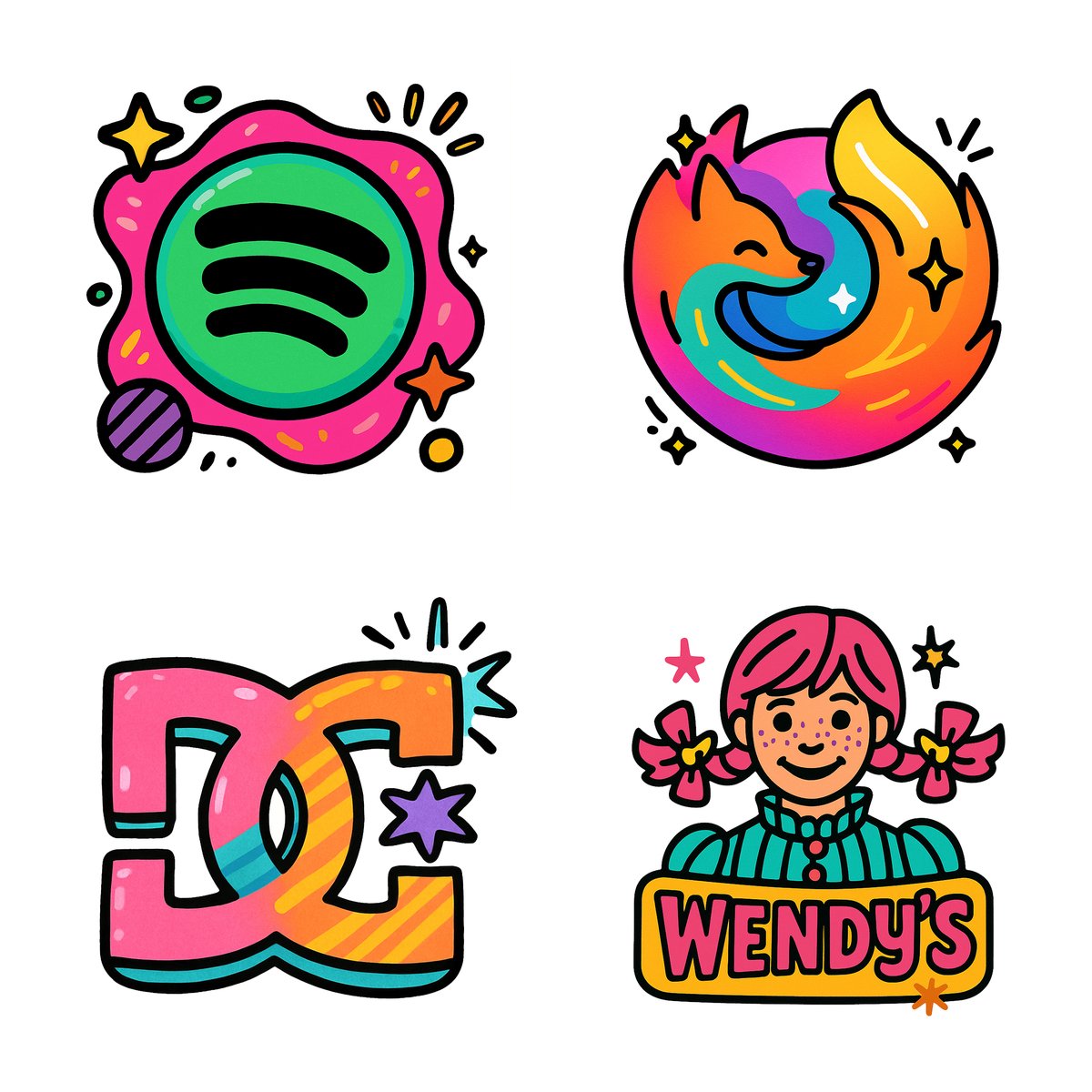 Craft Vibrant Cartoon Icons And Logos