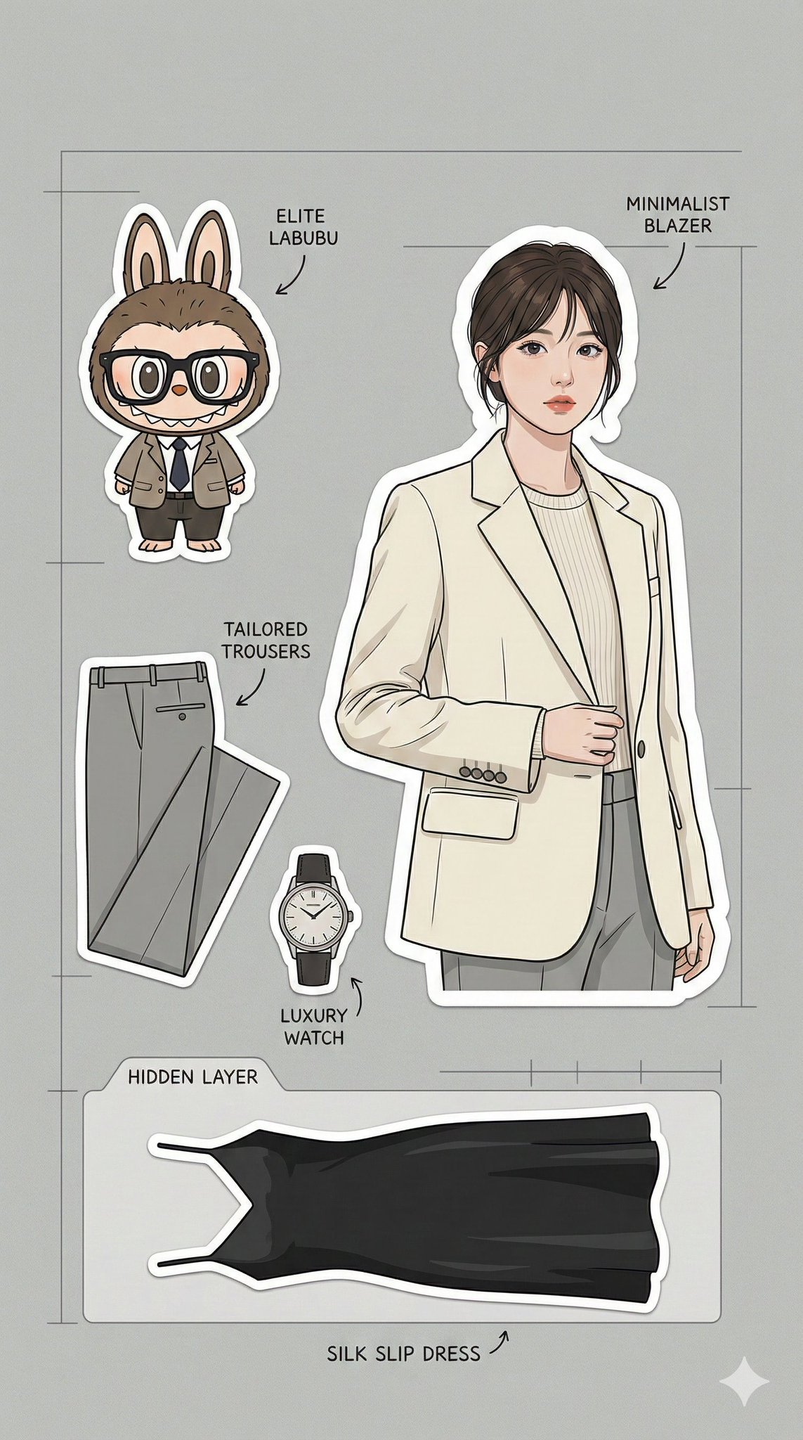 This Minimalist Fashion Illustration, Generated
