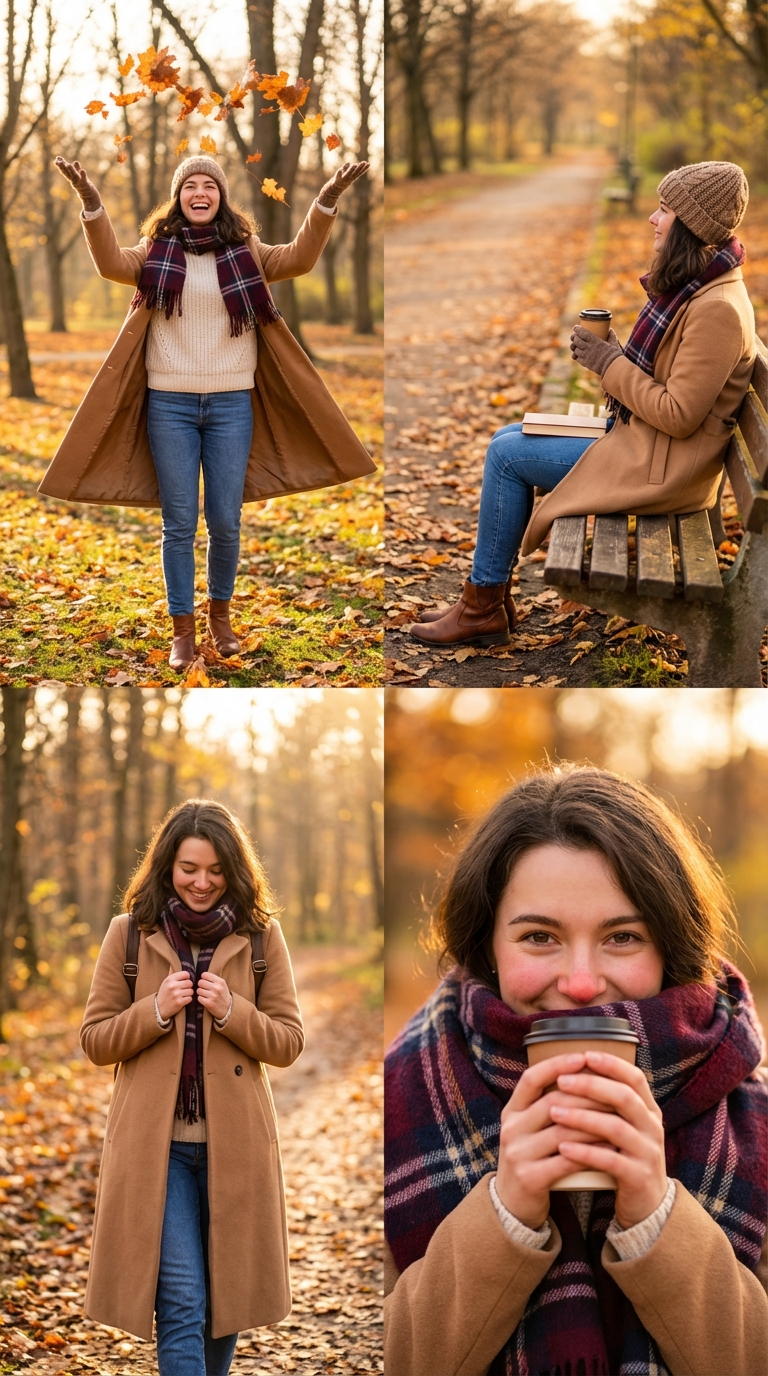 This Cohesive 4-panel Fashion Lifestyle Collage, Generated