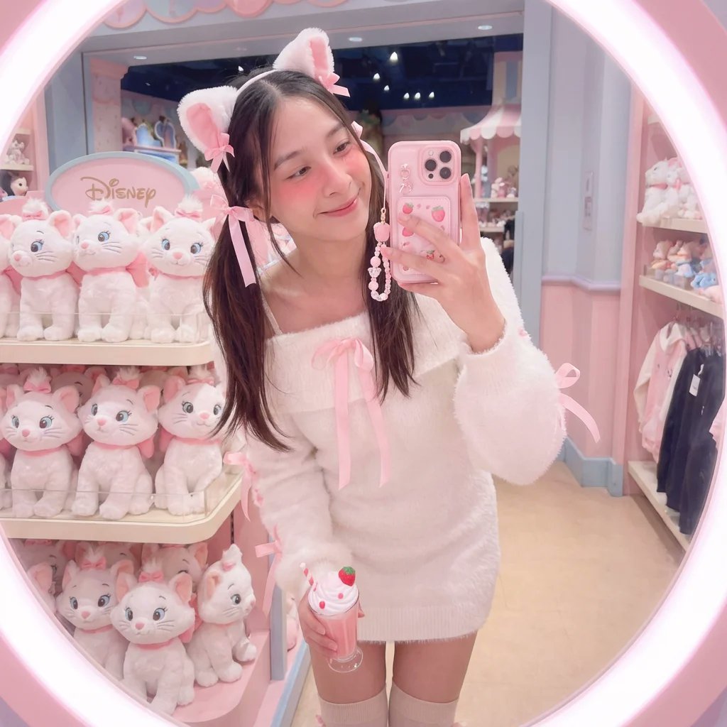 Capture A Soft, Kawaii Mirror Selfie
