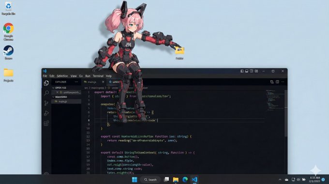 This Semi-3D Anime Mascot, Created