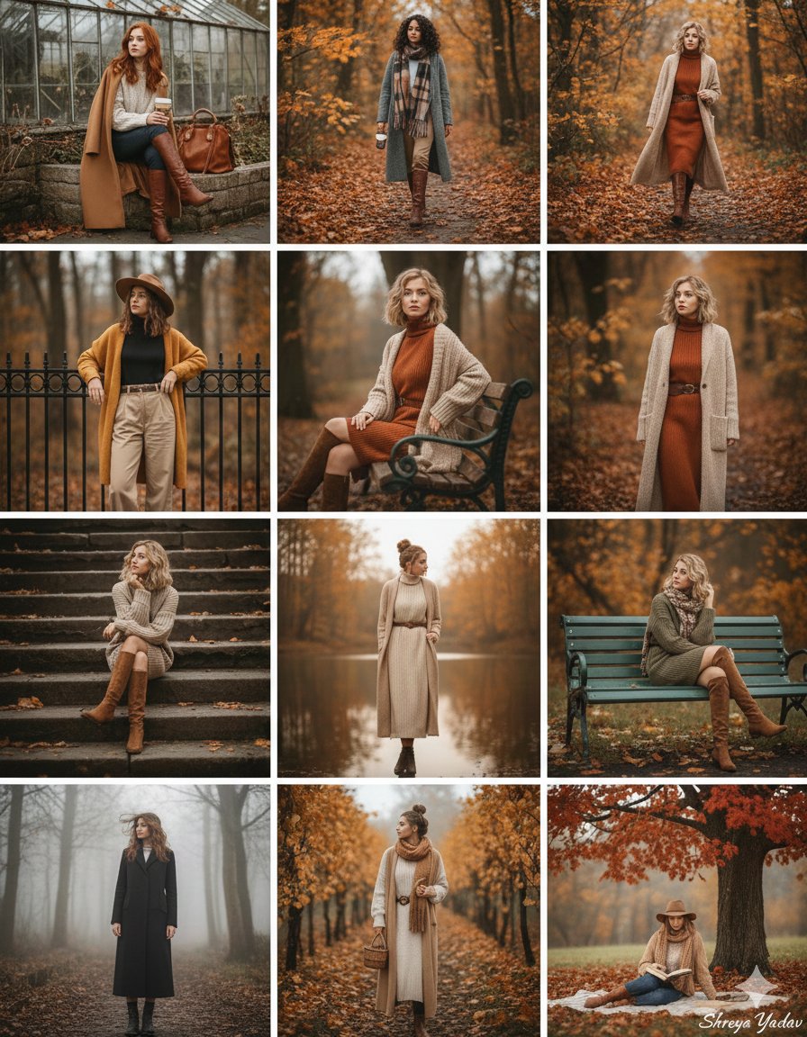 Craft A High-resolution Autumn Fashion Collage