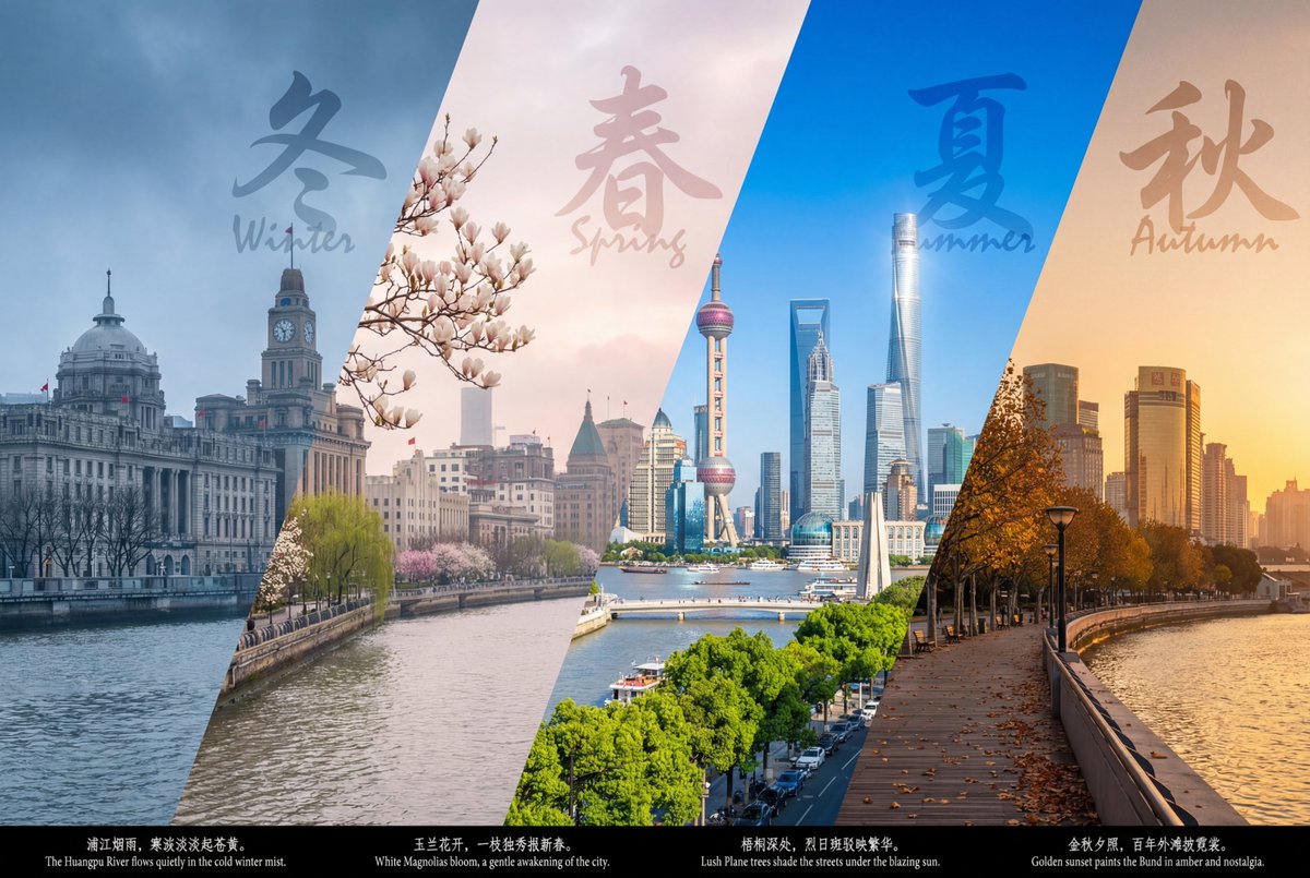 Craft Hyper-realistic, Seasonally-split Cityscapes