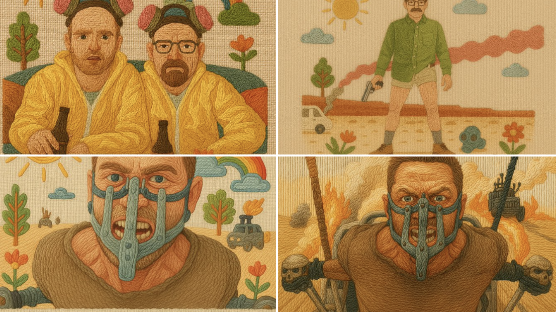 Enchanting Embroidery-style Illustrations